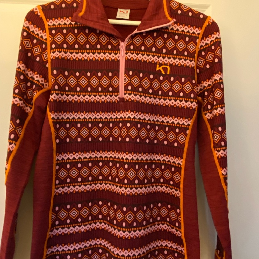 Kari Traa Lune Quarter Zip Pullover Sz M
